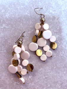 UJ1416 Drop Disc Earrings