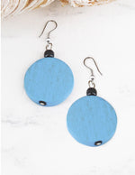 FB1506 Wooden Disc Earrings