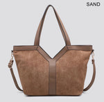 M2727 Vegan Suede Shoulder Bag