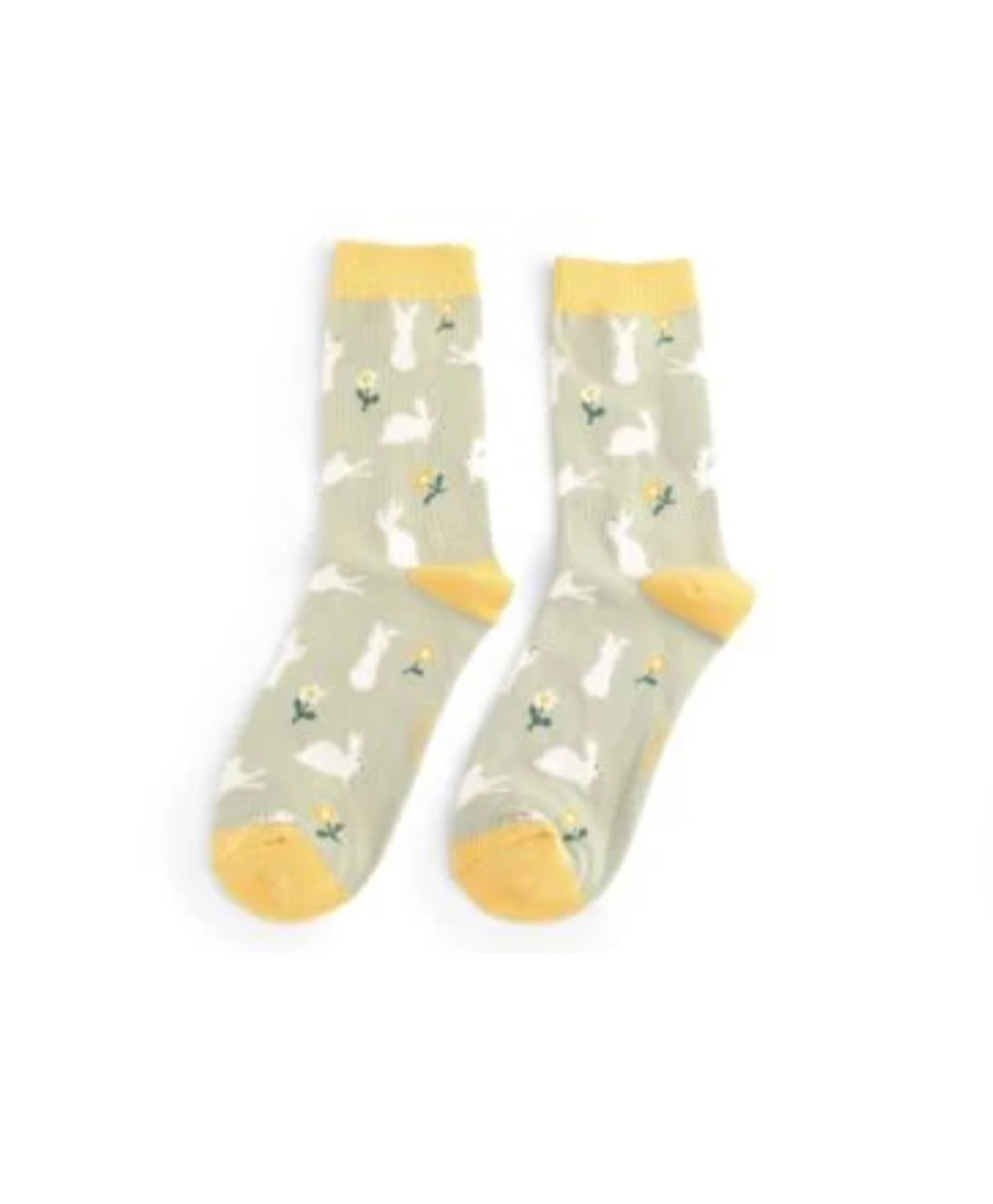 SKS431 Bunnies & Daises Bamboo Socks
