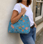 FOLK FLOWER DAY BAG LIGHT BLUE