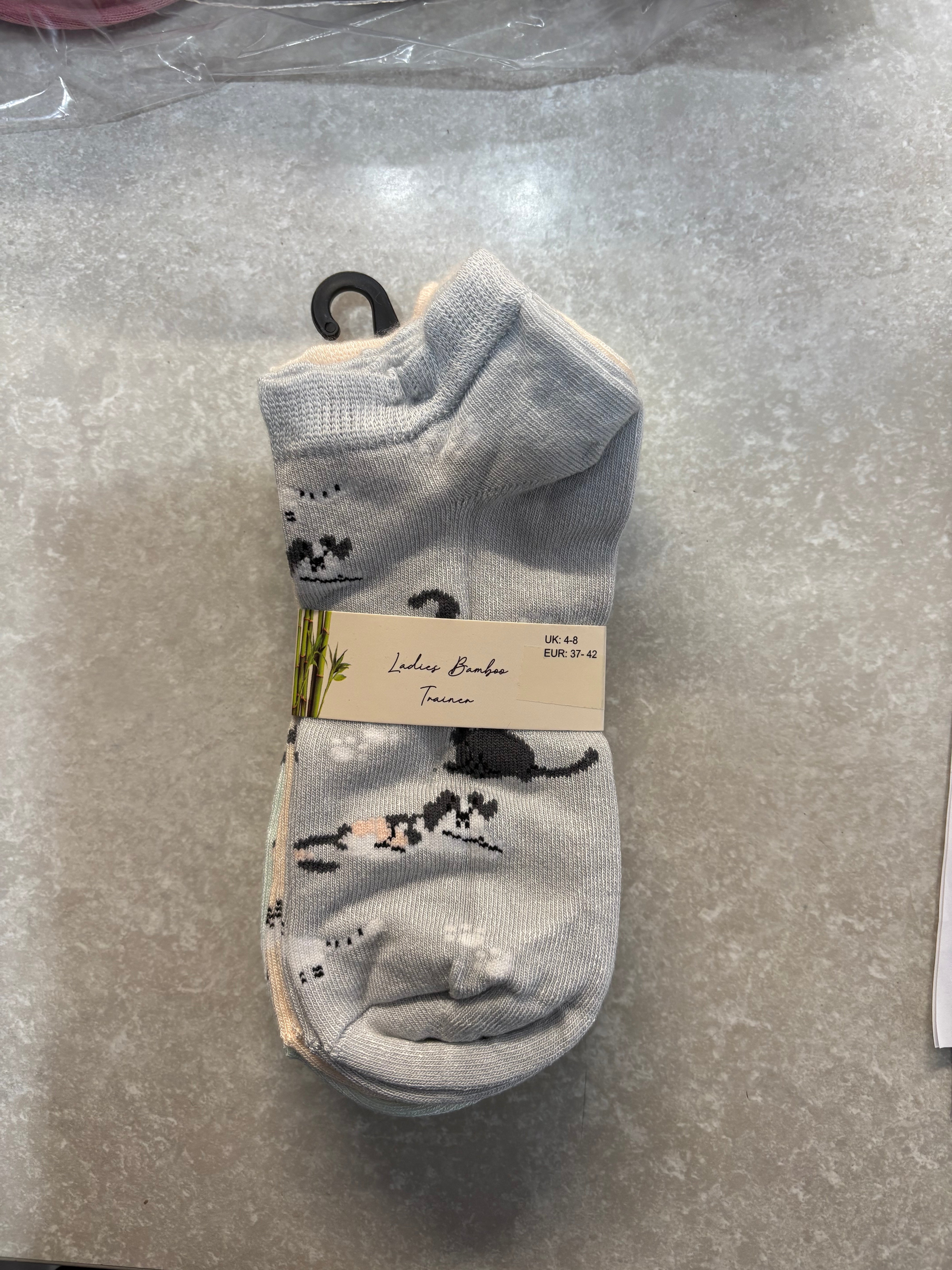 SE192 Bamboo Cat & Dog Trainer Socks pack of 3