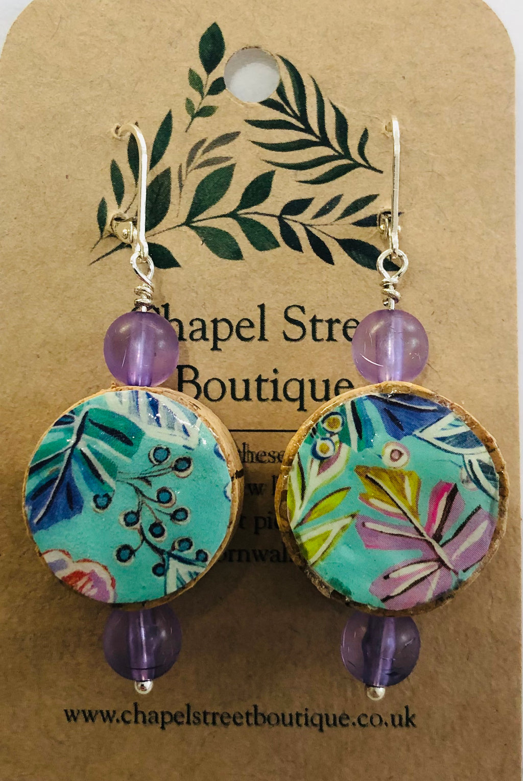 Cork & Bead Earrings