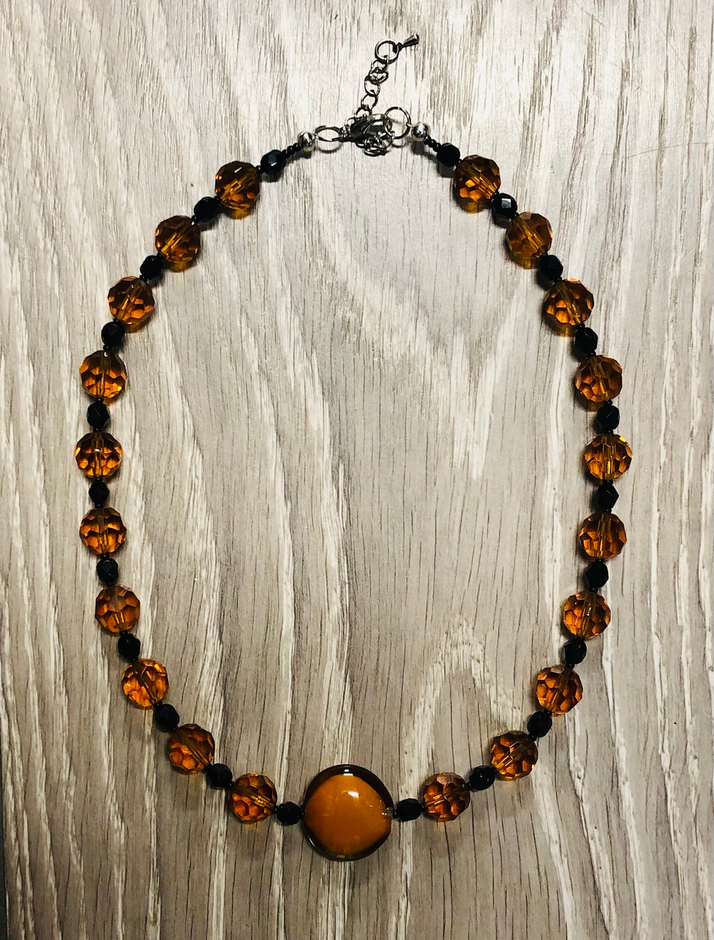 Murano Glass and Crystal Bead Necklace