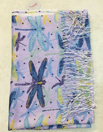 LP3546 Dragonfly Print Scarf with Tassells