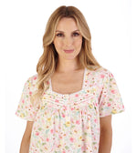 Watercolour Floral Print 42" Woven Nightdress ND05230