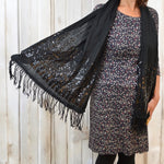 Black Sequin Scarf