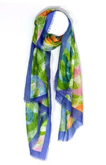 0325 Graffiti heart print scarf with border