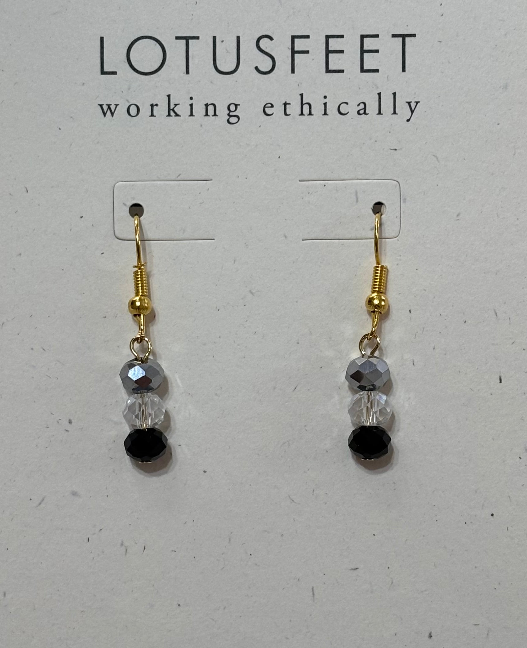 M24C Mixed Crystal Drop Earrings