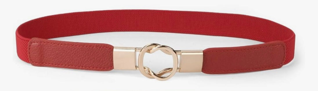Stretch Waist Belt with Buckle Detail