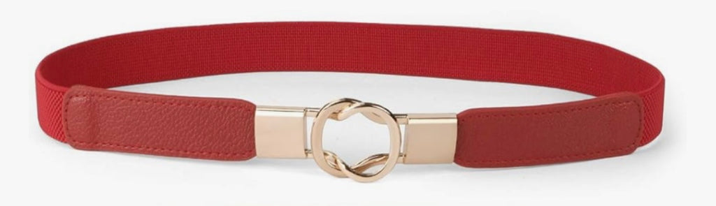 Stretch Waist Belt with Buckle Detail