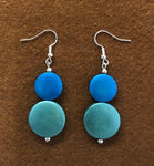 Wood & Silver 2 tier Earrings