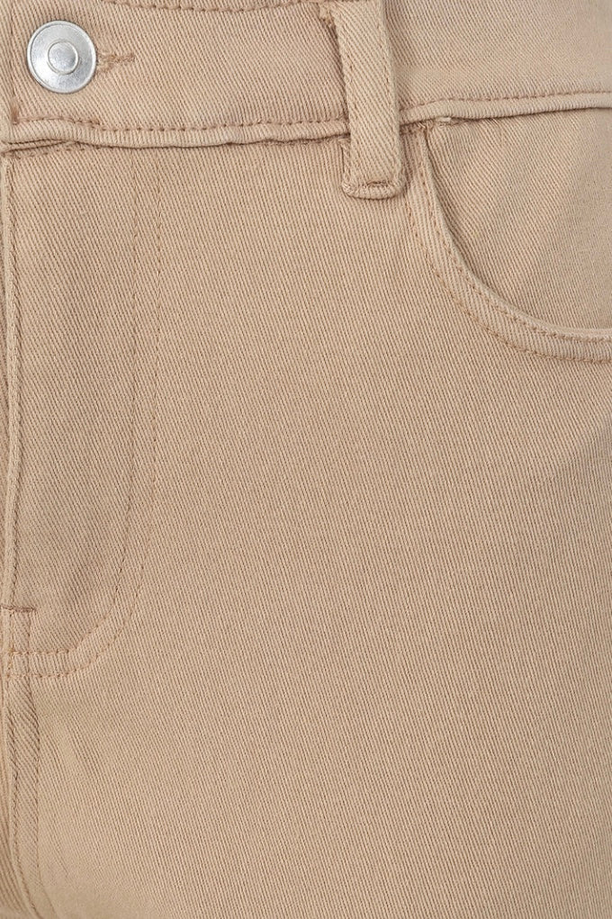 Cassie Plain Crop Trouser Latte