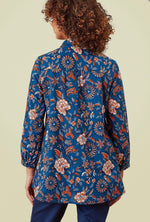 Emma Trailing Botanical Shirt - Navy Mix