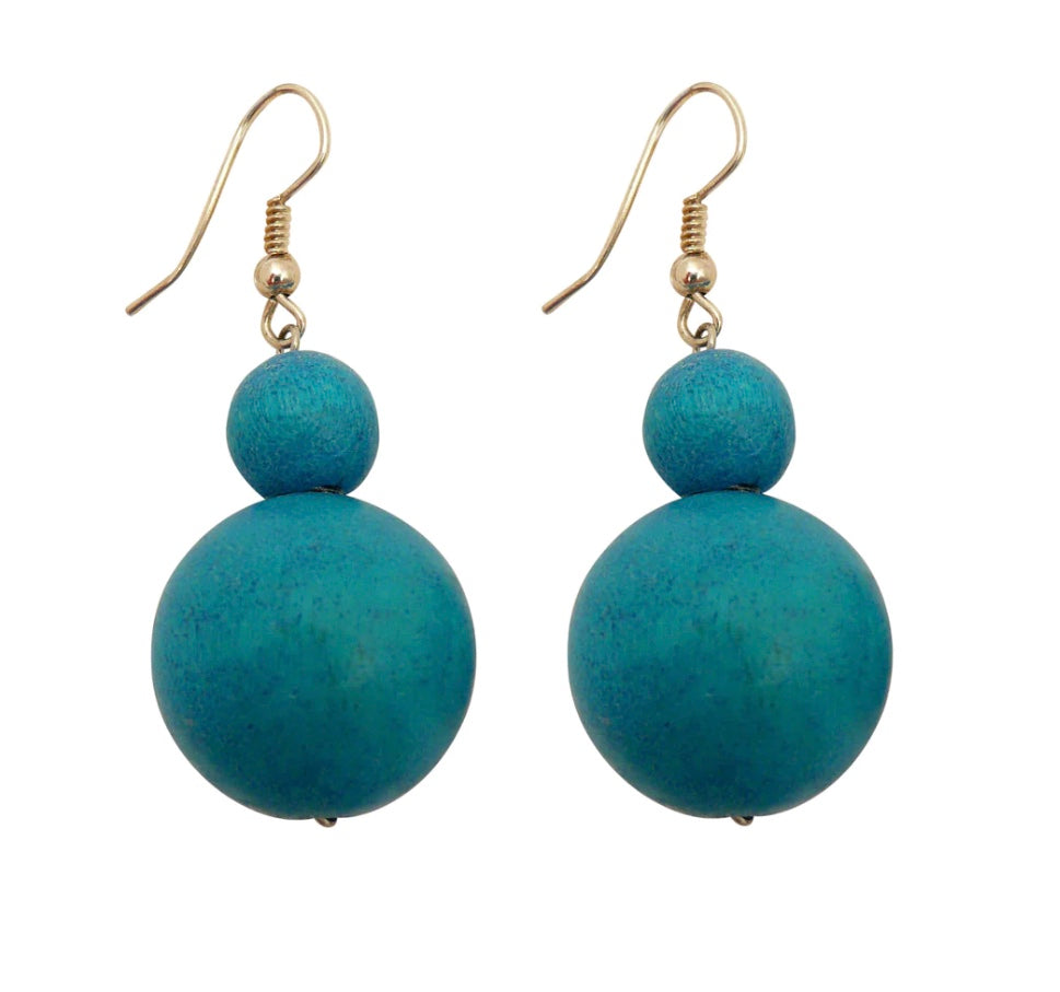 H20EB22 Turquoise Blue Earrings