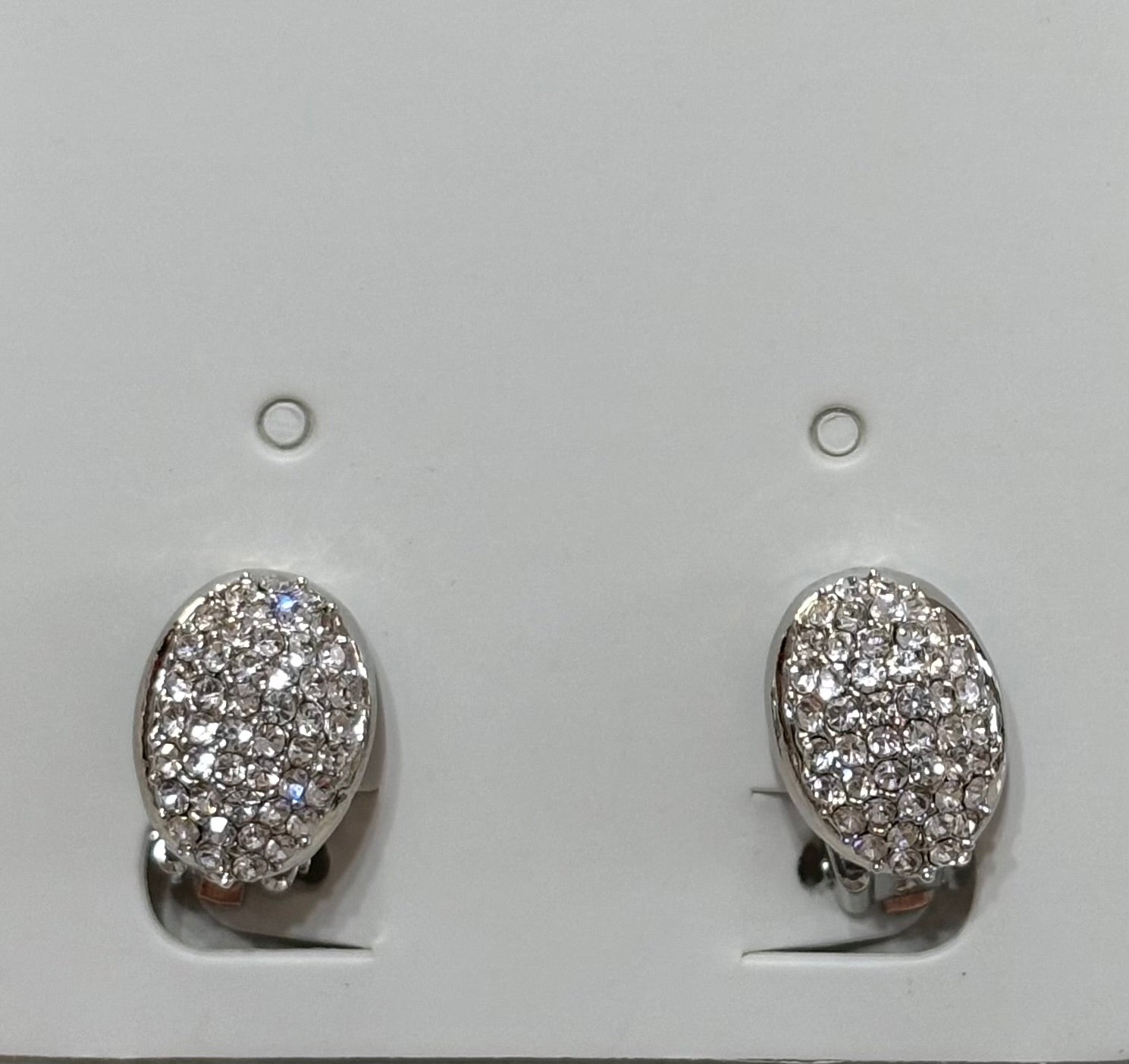 206178 Diamond Sparkle Clip on Earrings