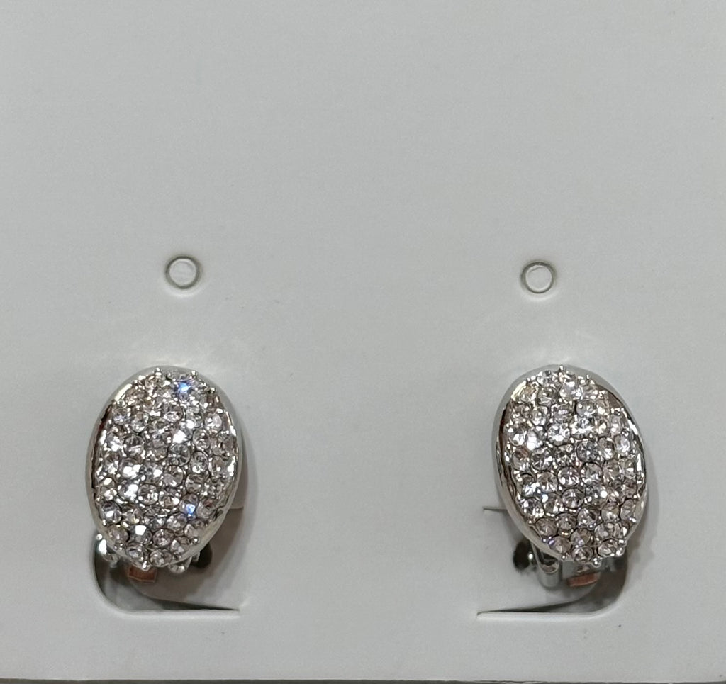 206178 Diamond Sparkle Clip on Earrings