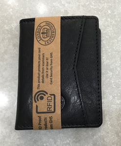 0830 Black Leather RFID Card Case