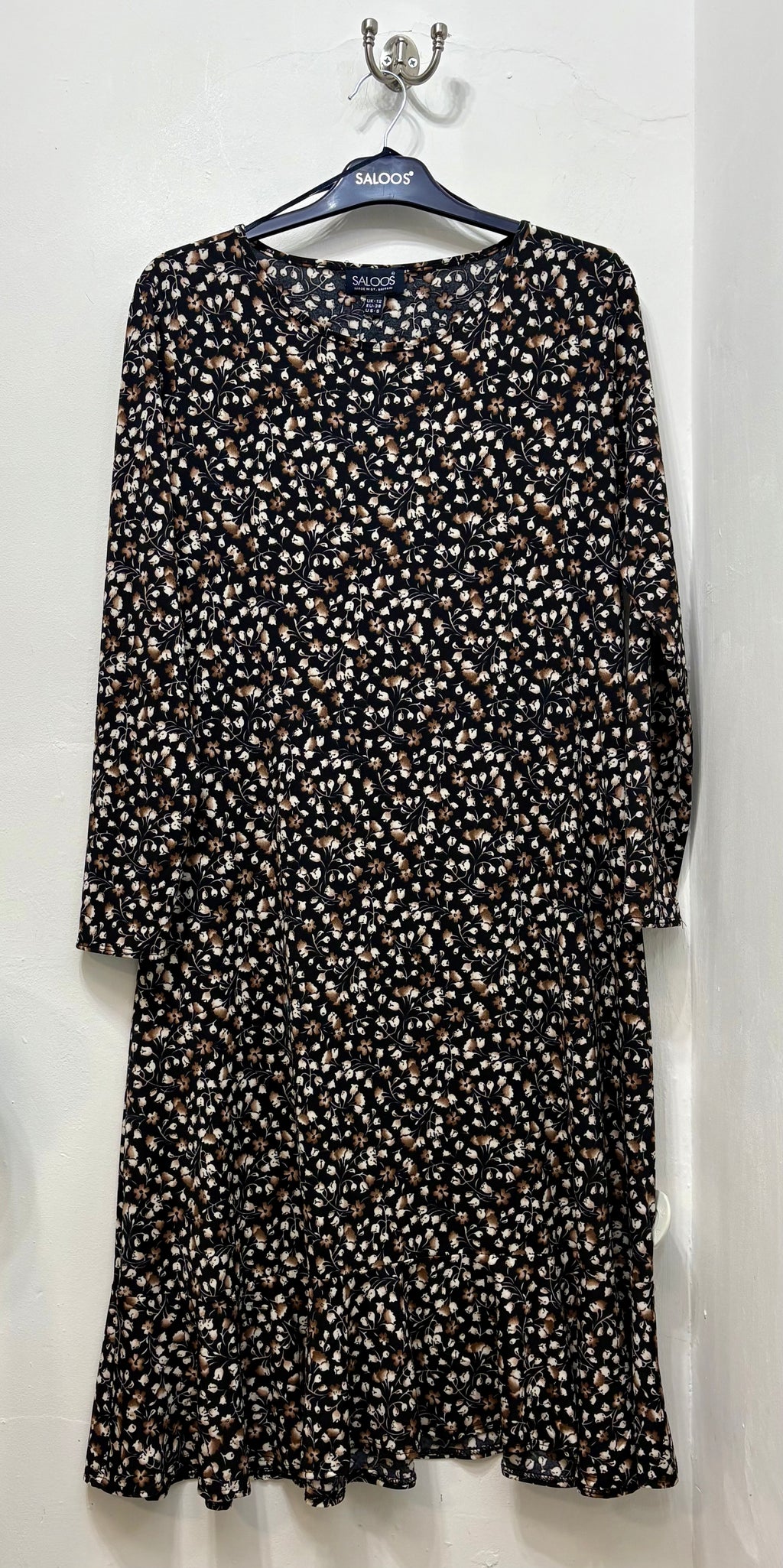 5300 Black/Brown Floral Dress