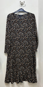 5300 Black/Brown Floral Dress