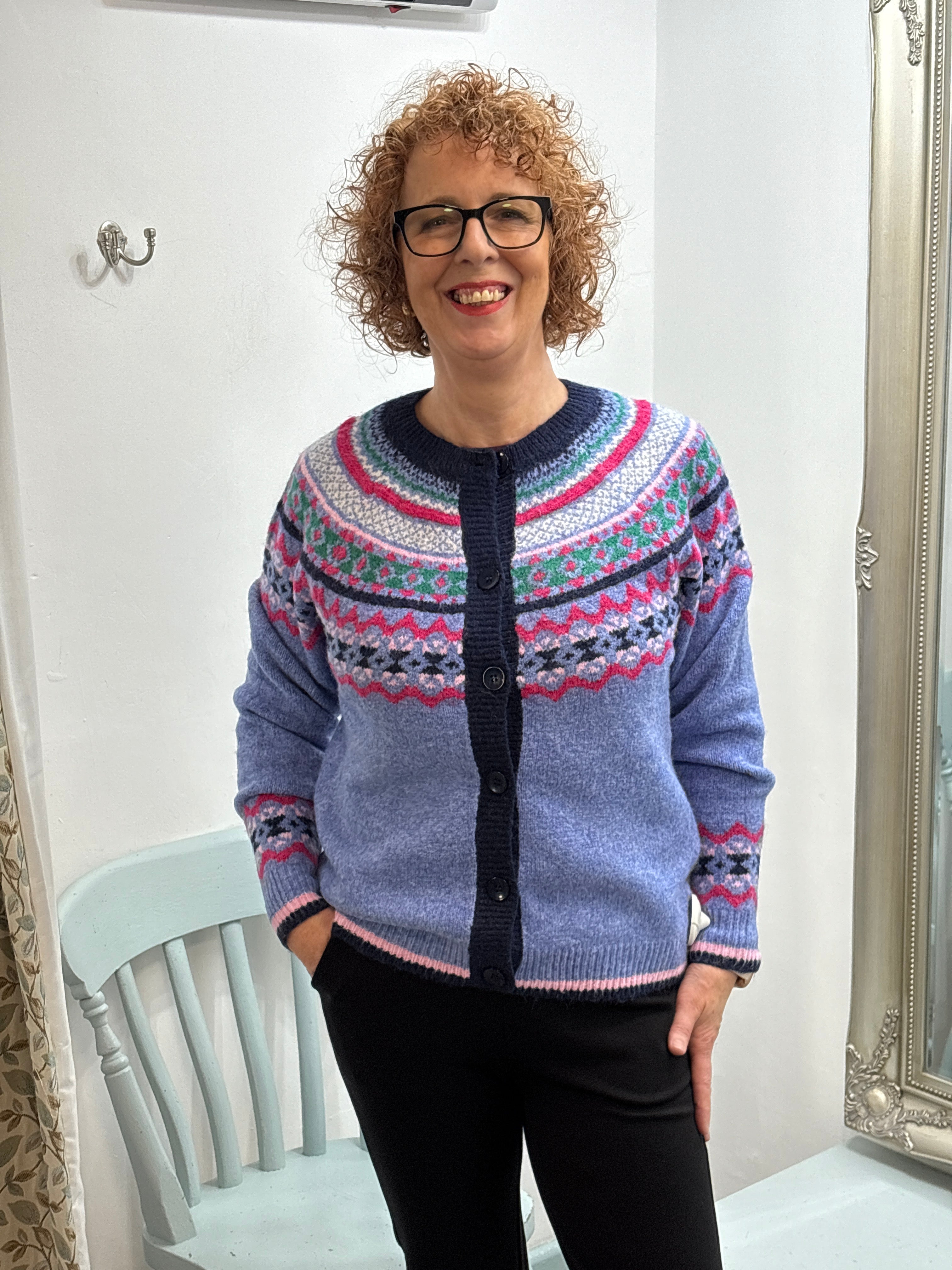 Fair isle Cardigan SU25MF-708