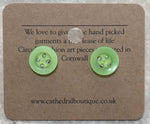 Button Stud Earrings
