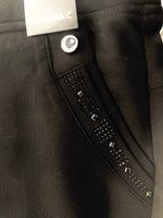 11378 Black Smart Pull up Trouser