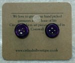 Button Stud Earrings