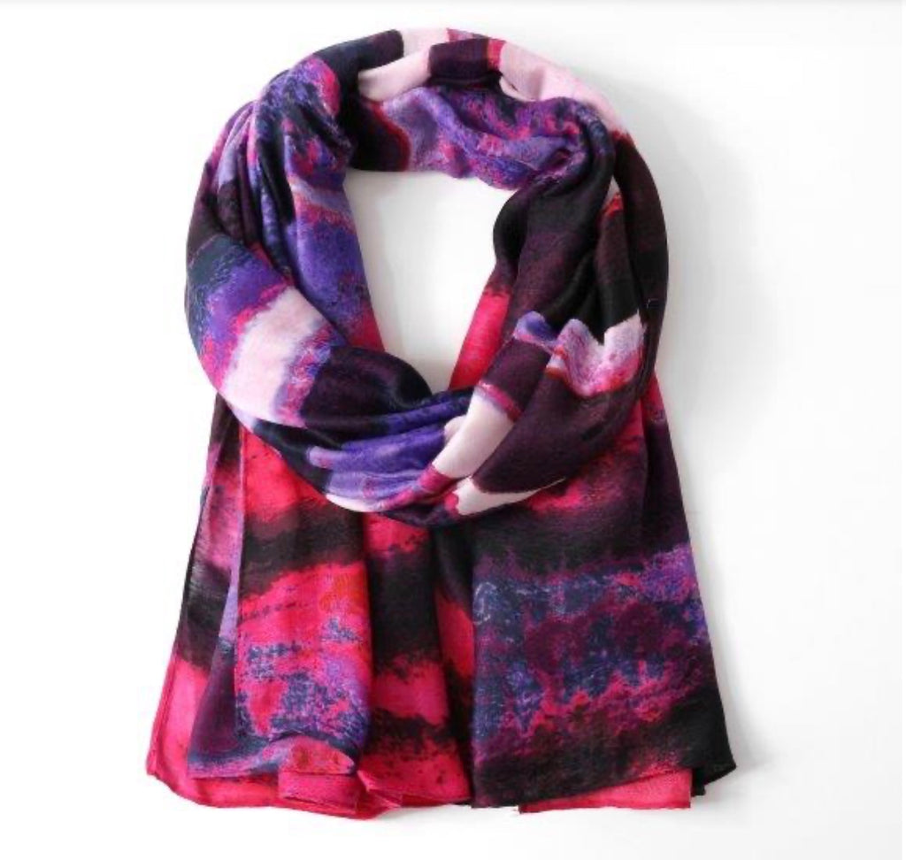 Eco Hand Painted Print Scarf