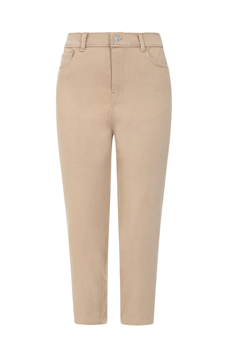 Cassie Plain Crop Trouser Latte