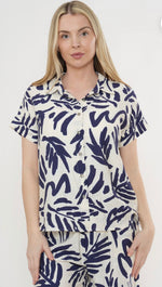 7827 Navy & Cream Shirt