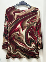 3090-3791 Maroon Swirl Top