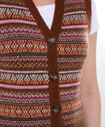 Autumn Days Fairisle Button Through Knitted Vest
