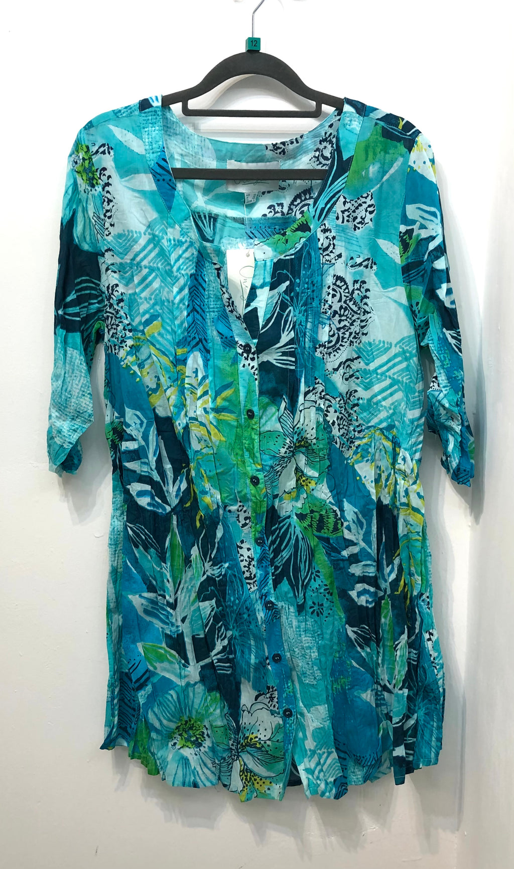 DW63E Alison Pleated Tunic (print H)