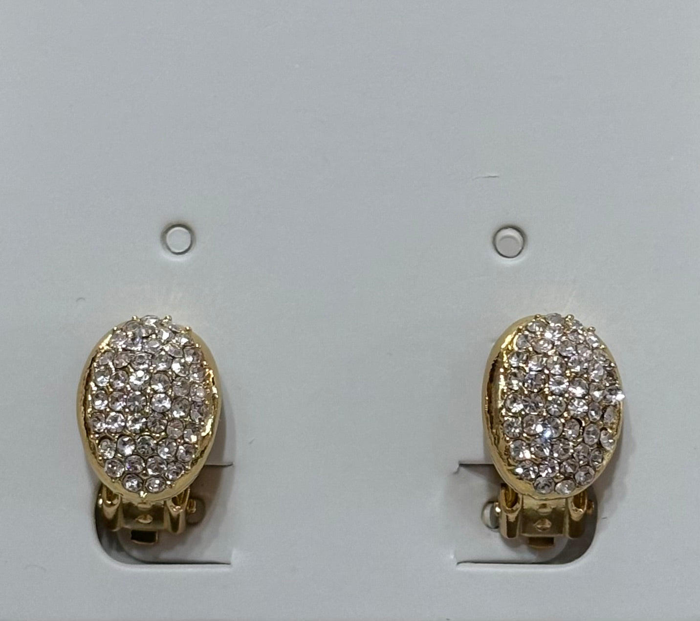 206178 Diamond Sparkle Clip on Earrings