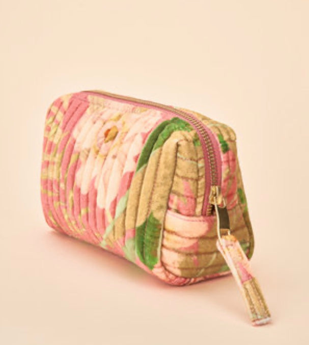 QVB4 Small Quilted Vanity Bag - Delicate Tropical, Candy