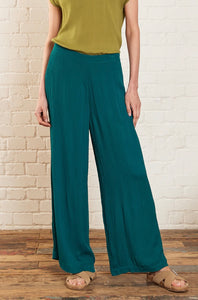 VC1060 CRINKLE VISCOSE WIDE LEG TROUSERS