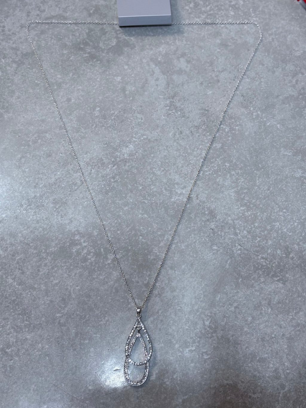 2010 Long Silver Tone Necklace