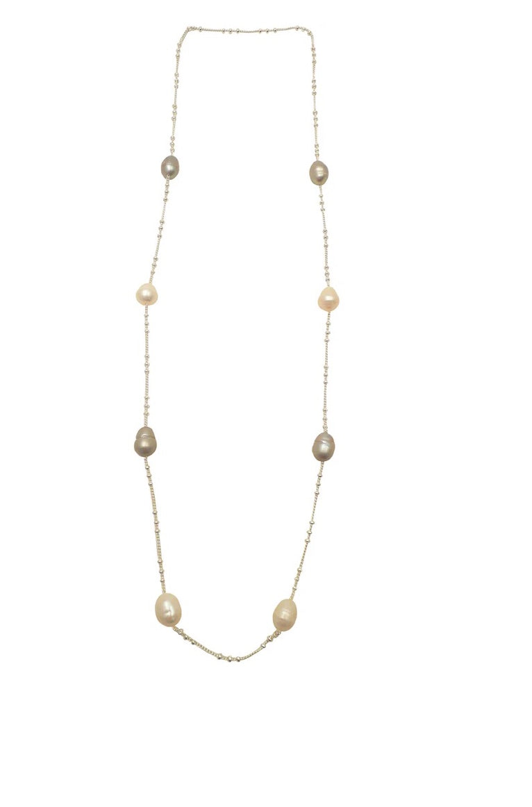 RCP003 MIX Fresh Water Pearl & Chain Necklace