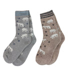 SHSK1 BEAR DESIGN BOOT/WINTER SOCKS