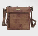 RUE Distressed Leather Crossbody Bag