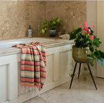 Hammam Towel- Orange/Green