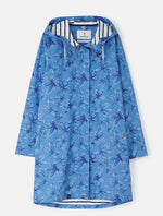 Long Beachcomber Jacket - Marine Blue Floral