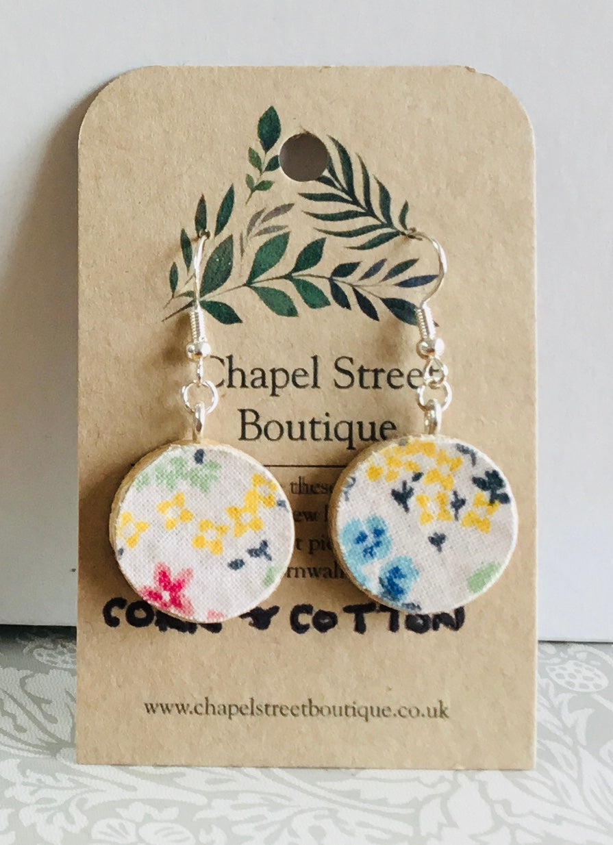 Cork and Cotton Earrings