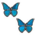 TJ992 Blue morpho butterfly earrings