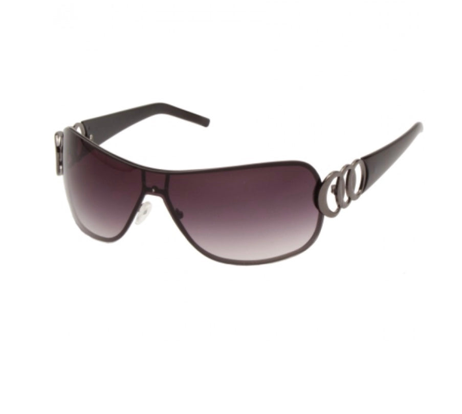 8726 OVERSIZED SUNGLASSES WITH PATTERNED TEMPLES