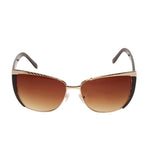 8721 CAT EYE STYLE SUNGLASSES WITH GOLD/BROWN FRAME with uv400
