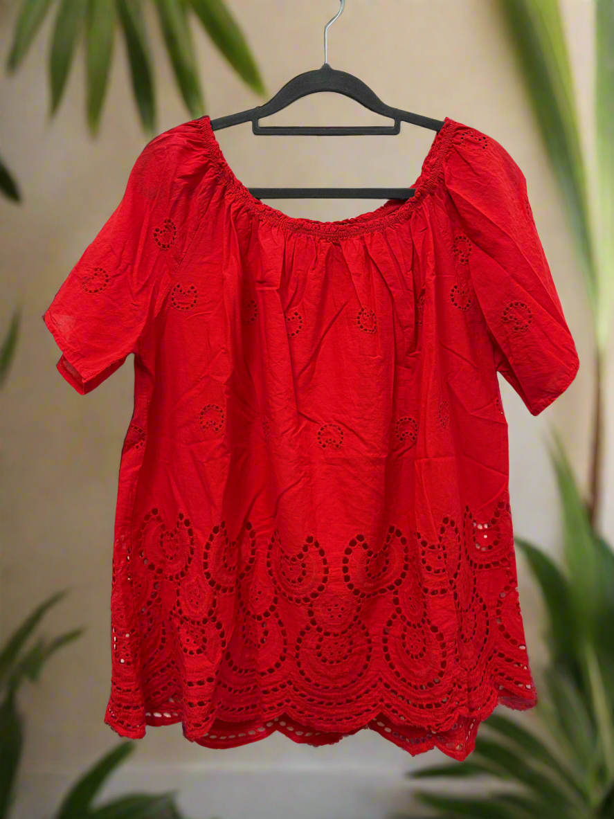Sbgosia Broderie anglaise design Blouse
