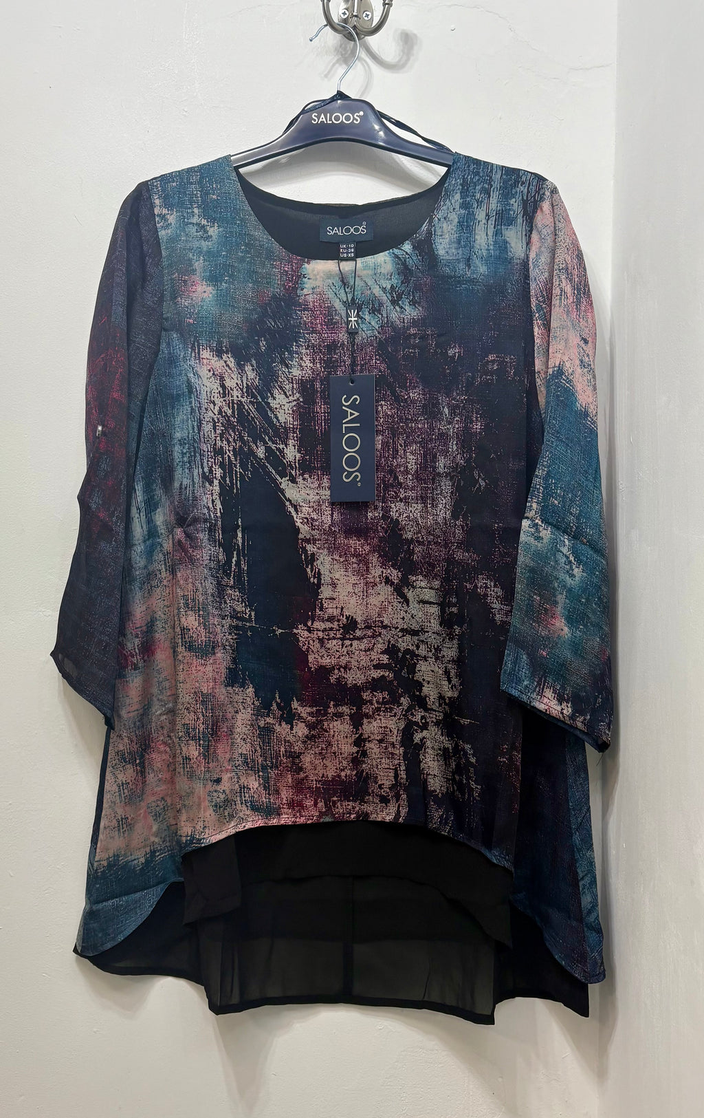 7016 silk & Chiffon Tunic