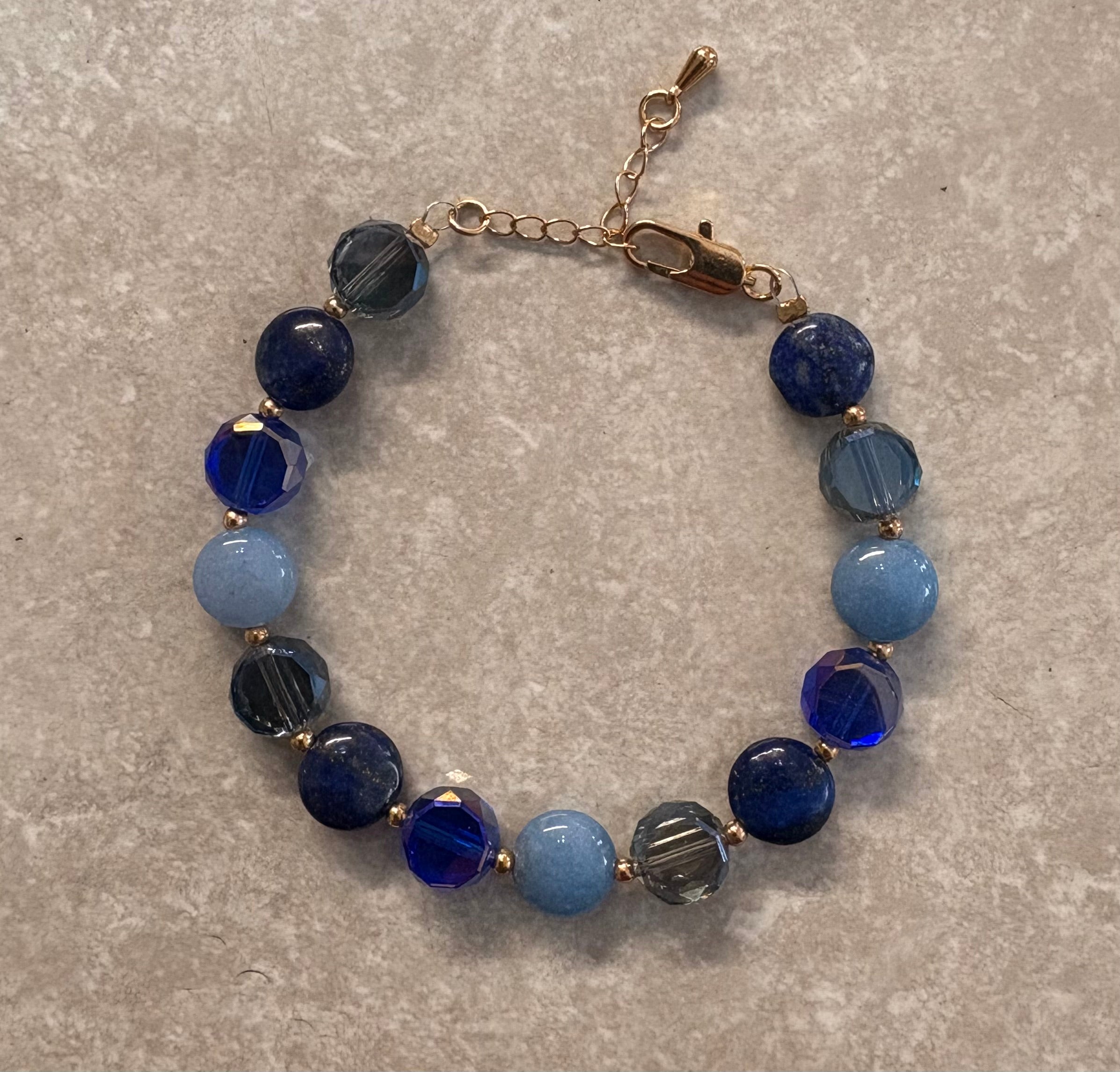 205322BU MIXED BLUE BRACELET